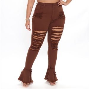 Fray What You Mean Flare Leg Jeans